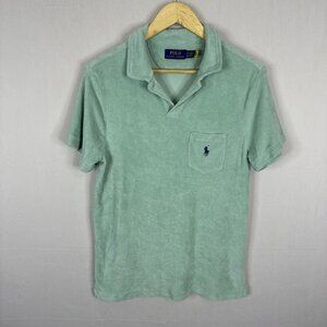 Polo Ralph Lauren Terry Cloth Polo Shirt Mint Green Pocket Mens S